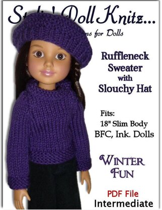 Fits BFC, Ink Doll. Sweater and Slouchy Hat PDF 704