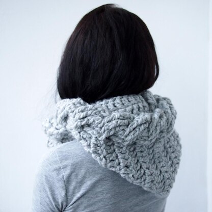 Cable hood & loop circle scarf Crochet pattern by Ana D | LoveCrafts