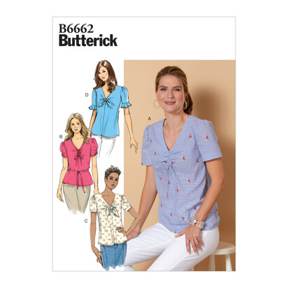 Butterick Oberteil und Krawatte für Damen B6662 - Schnittmuster