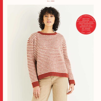 Sirdar 10296 Tweed Stitch Sweater in Haworth Tweed PDF