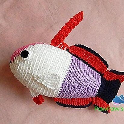 Amigurumi Purple Firefish Pattern No.25