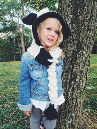 Lucille the Lamb Hooded Scarf