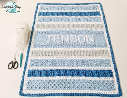 Personalised Post & Bobble Baby Blanket