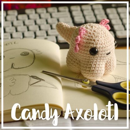 Candy Axolotl amigurumi