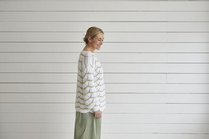 Wave Stitch Top - Knitting Pattern For Women in Debbie Bliss Dulcie by Debbie Bliss