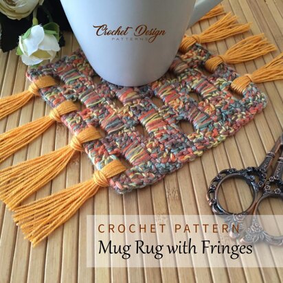 Mug Rug / Coaster with Fringes Crochet Pattern