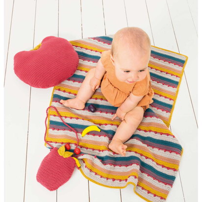 Blanket, Bag and Pillow in Rico Baby Cotton Soft DK - 998 - Downloadable PDF