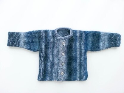 One Piece Garter Stitch Cardigan