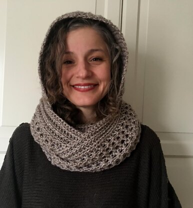 Crochet Hooded Cowl Scarf Pattern: Foxy Hooded Cowl