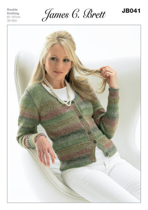 Cardigan in James C. Brett Marble DK - JB041