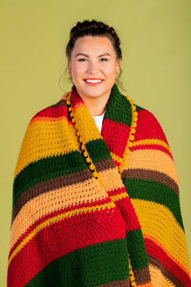 Comfy Bobble Afghan - Free Blanket Crochet Pattern For Home in Paintbox Yarns 100% Wool Worsted by Paintbox Yarns