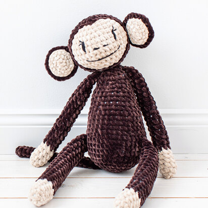 Momo Monkey in Schachenmayr Luxury Velvet - S10833 - Downloadable PDF