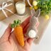 Crochet bunny & carrot pattern Easter crochet garland Amigurumi pattern spring garland Crochet keyring charm