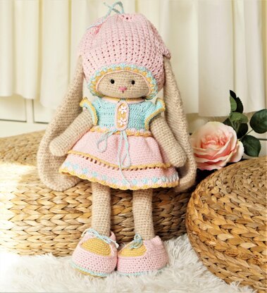 Doll Clothes, crochet Pattern - Outfit Violet for toy