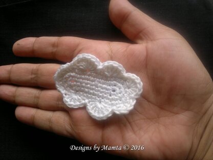 Crochet Cloud Applique Pattern