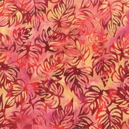 "Coral Bliss" von Anthology Fabrics - Packed Leaves