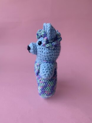 Crochet Blue Bear with Dungarees