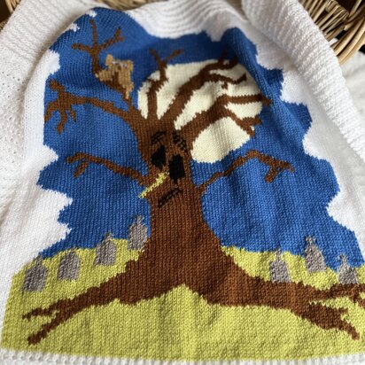 Old Spooky Tree baby blanket