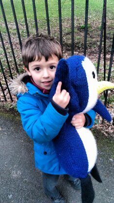 Noah's blue penguin