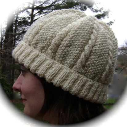 CABLED KNIT CAP