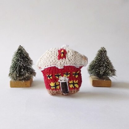 House With Snow ornament