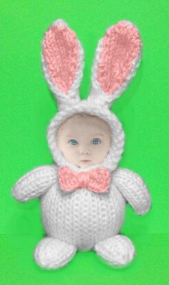 Easter Bunny Rabbit Plush Photo Frame Holder