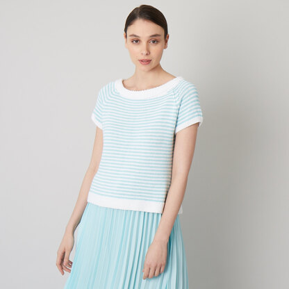 Antoinette Top - Knitting Pattern For Women in Debbie Bliss Piper