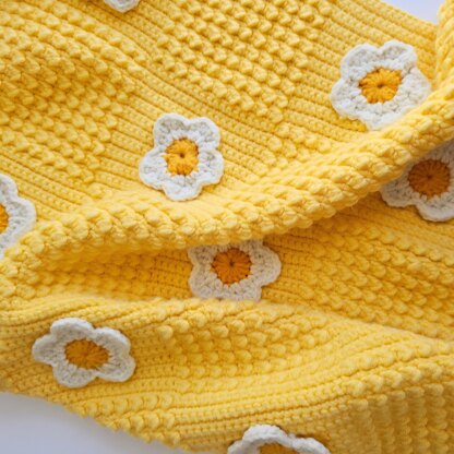 Checkered Puff Stitch Blanket