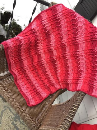 Cabled Zig Zag Throw