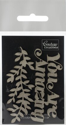 Artdeco Creations Couture Creations Peaceful Peonies Chipboard 2/Pkg - You Are Amazing