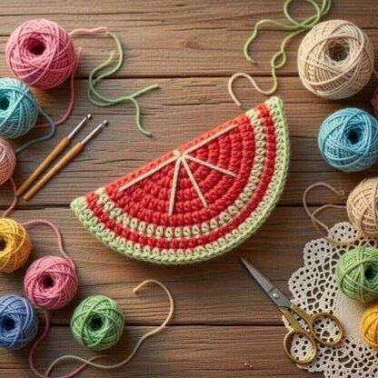 Crochet Orange Hair Clip Pdf + Video Tutorials