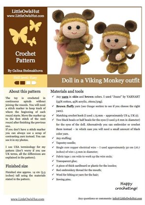188 Doll in a Viking Monkey outfit