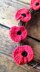 Crochet Remembrance 'Poppy Brooch' and 'Wreath'