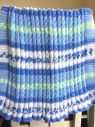 Easy Cable Baby Blanket