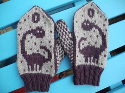 Dinosaur mittens