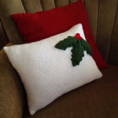 Holly Leaves Pillow Cover