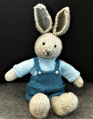 Little Cotton Boy Rabbit in Dungarees