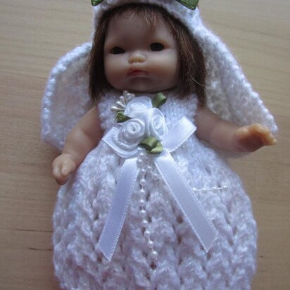 5" Berenguer Doll Bridal Outfit