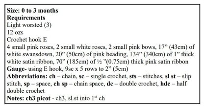 Crochet Pattern Baby Set #26