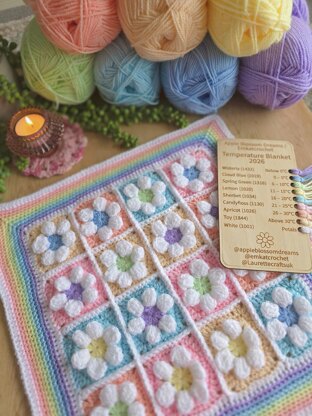 A Year in Flowers Temperature Blanket
