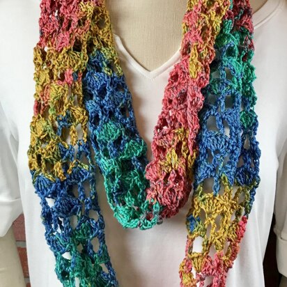 EASY Summer Shell Trellis Scarf