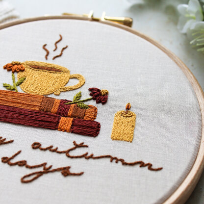 Cosy Autumn - The Perfect Beginner Downloadable Embroidery Pattern