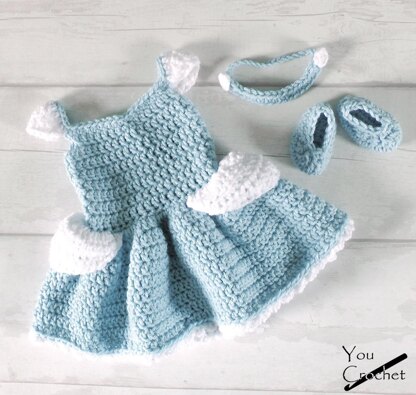 Princess Cinderella Baby Dress Set