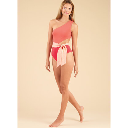 New Look Misses' Swimsuit and Wrap Skirt N6734 - Paper Pattern, Size 8-10-12-14-16-18-20