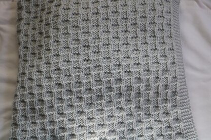 Stormy Gray Reversible Baby Blanket.