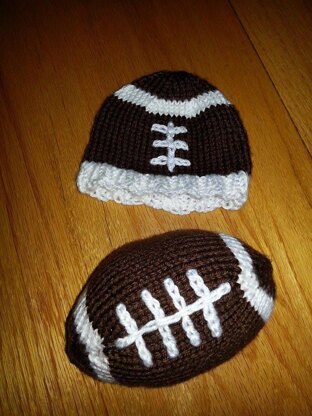 Football Hat & Stuffed Football Set