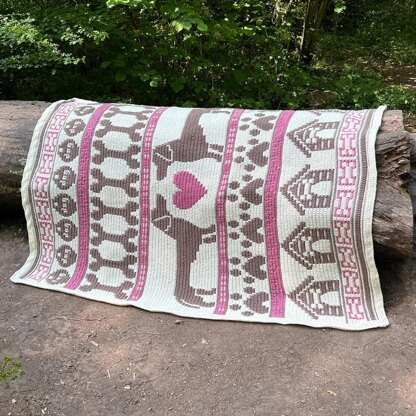 Darling Daschund Mosaic Blanket