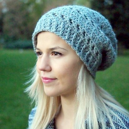 X stitch slouchy hat