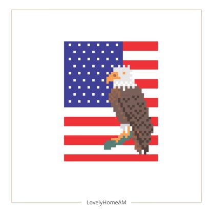 USA Patriotic Eagle Chunky Blanket Pattern: Finger Knitting Tutorial (PDF Pattern)