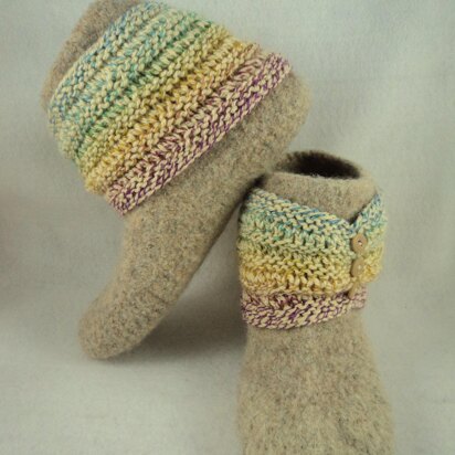 Ladies Bootie Felted Slipper